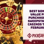 Which Sweepstakes Casinos Offer the Best Bonus Value Per Purchase This February?