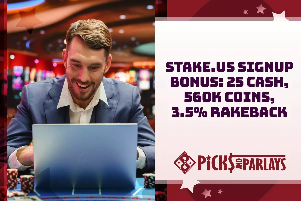 Stake.US Signup Bonus: 25 Stake Cash + 560K Gold Coins + 3.5% Rakeback