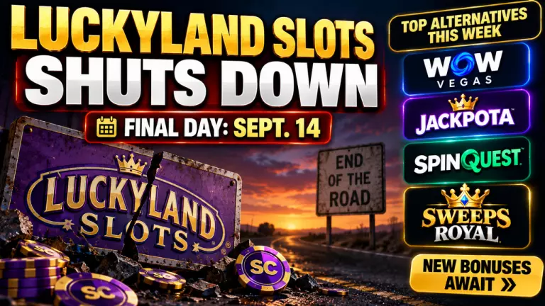 LuckyLand Slots Closes Today: 4 Sweepstakes Casino Promos
